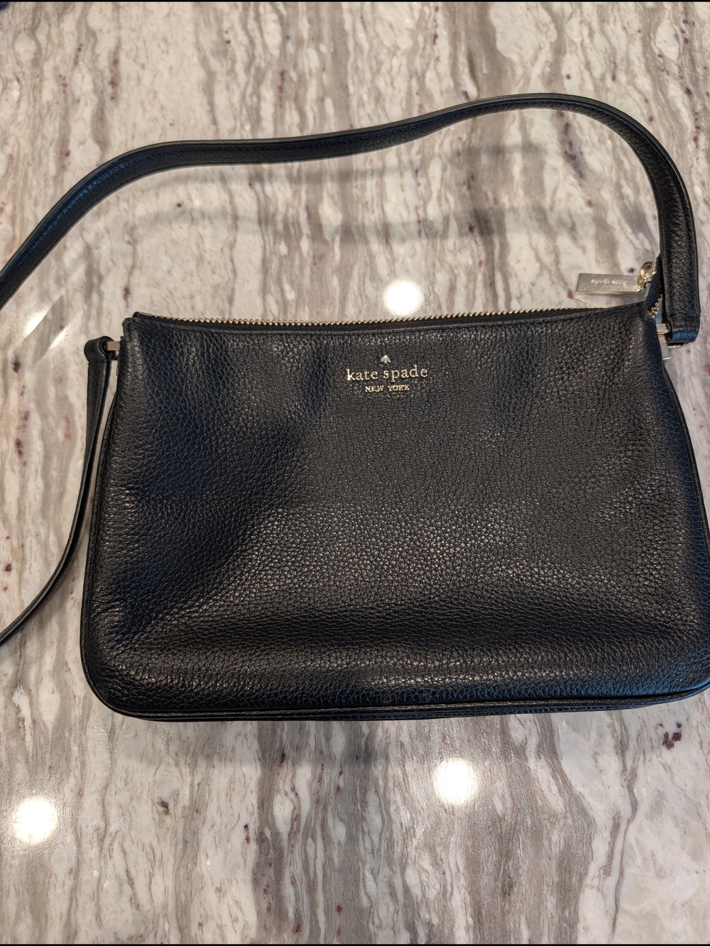 kate spade New York Black Pebbled Leather Crossbody Bag